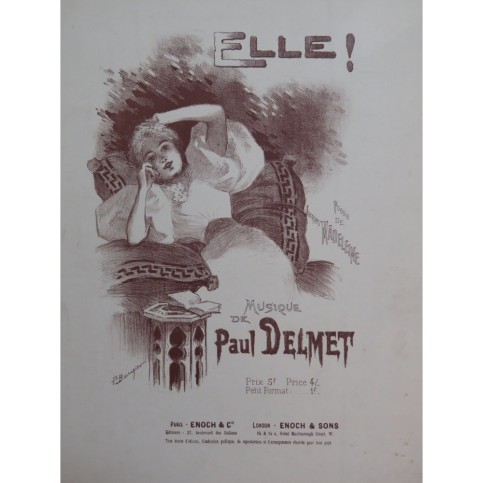 DELMET Paul Elle Chant Piano ca1895