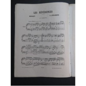 DELAHAYE L. L. Les Révérences Piano 1866