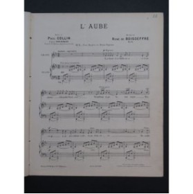 DE BOISDEFFRE René L'Aube Chant Piano ca1895