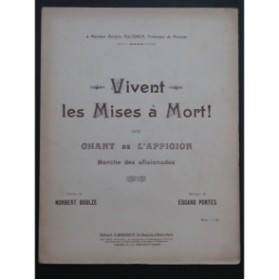 PORTES Edgard Vivent les Mises à Mort ! Chant Piano 1914