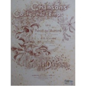 DAUPHIN Léopold Récit de l'Aurore Chant Piano ca1897