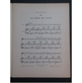 DUBOIS Théodore Au Bord de L'Eau Chant Piano 1900