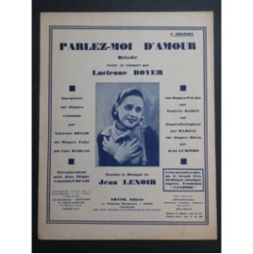 LENOIR Jean Parlez-moi  D'Amour Chant Piano 1931