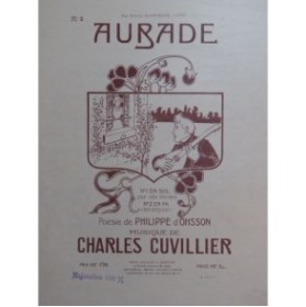 CUVILLIER Charles Aubade Chant Piano 1904