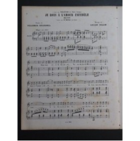 COLLIN Lucien Je bois à l'amour infidèle Chant Piano ca1880