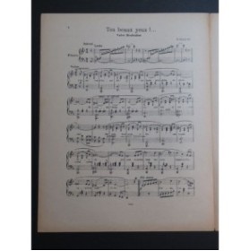 PALLINI N. Tes Beaux Yeux Piano 1920