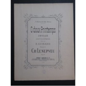 LENEPVEU Charles O Doux Printemps Chant Piano ca1880