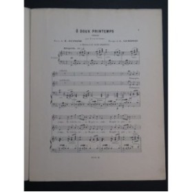 LENEPVEU Charles O Doux Printemps Chant Piano ca1880