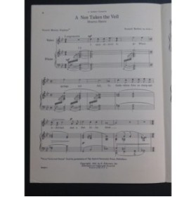 BARBER Samuel A Nun Takes the Veil Chant Piano 1941