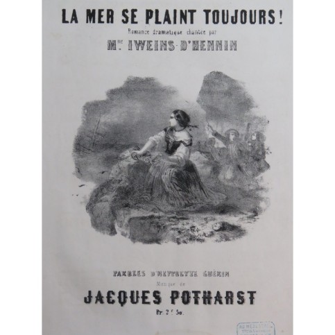 POTHARST Jacques La Mer se plaint toujours Chant Piano ca1850