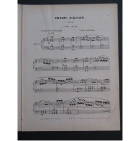 LAMOTHE Georges Chants d'Alsace Piano XIXe siècle