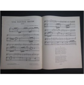 RACODON Claudius Vos petites mains Chant Piano 1912