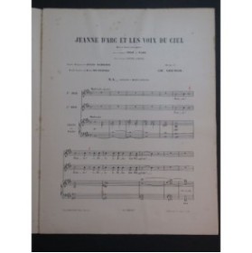 GOUNOD Charles Jeanne d'Arc et les voix du Ciel Chant Piano ca1895