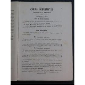 BAZIN François Cours d'Harmonie Théorique et Pratique 1891
