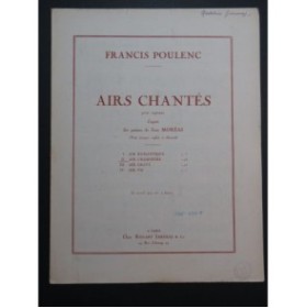 POULENC Francis Air Champêtre Chant Piano ca1930