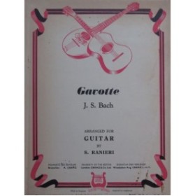 BACH J. S. Gavotte Guitare 1956