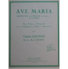 GOUNOD Charles Ave Maria Piano ou Harmonium Violon ou Violoncelle