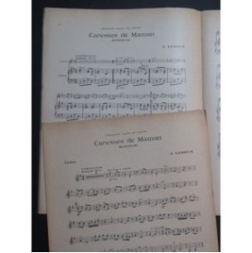 LEDOUX A. Caresses de Maman Berceuse Piano Violon ca1925