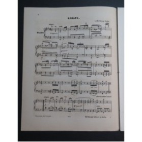 BEETHOVEN Sonate op 81a Piano ca1850