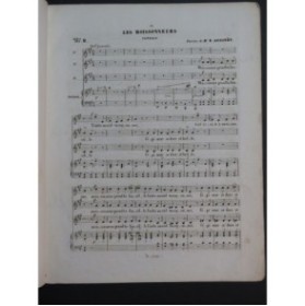 CARULLI Gustave Les Moissonneurs Chant Piano ca1840