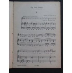 MACDOWELL Edward Six Love Songs Chant Piano 1890
