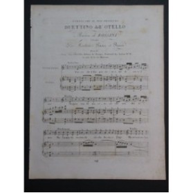 ROSSINI G. Otello Duettino Chant Piano ca1820