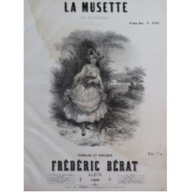 BÉRAT Frédéric La Musette Chant Piano Hautbois 1849
