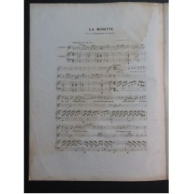 BÉRAT Frédéric La Musette Chant Piano Hautbois 1849