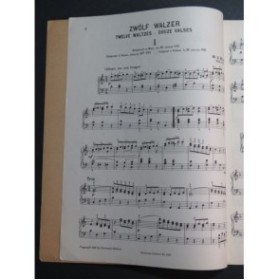MOZART W. A. Douze Valses Piano 1937