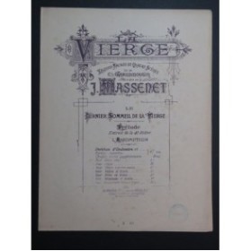 MASSENET Jules Le Dernier Sommeil de la Vierge Orgue 1907