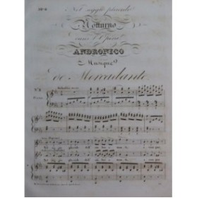 MERCADANTE Saverio Andronico No 2 Chant Piano ca1830