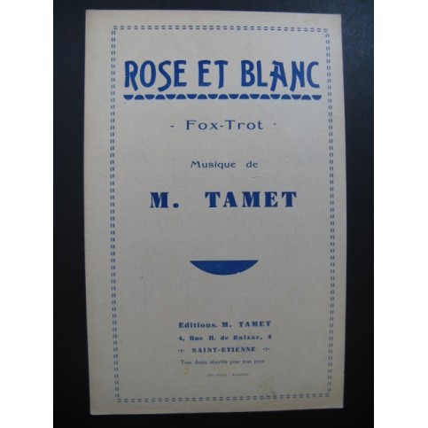 Rose et Blanc M. Tamet Accordéon