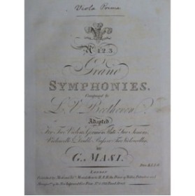 BEETHOVEN Symphonies 1 à 3 G. Masi Alto ca1810