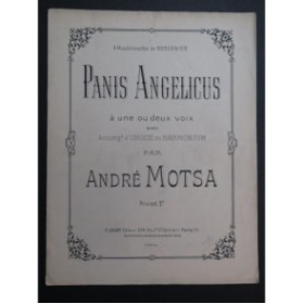 MOTSA André Panis Angelicus Chant Orgue ou Harmonium ca1915