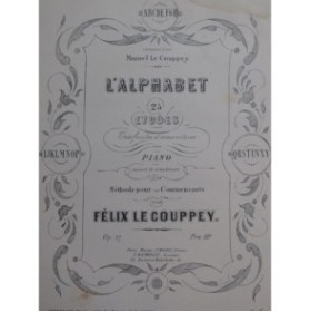 LE COUPPEY Félix L'Alphabet 25 Etudes Piano XIXe