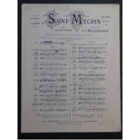 HILLEMACHER P. L. Saint Mégrin No 4 Chant Piano 1886