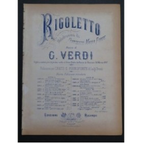 VERDI Giuseppe Rigoletto No 7 Scena e Duetto Chant Piano ca1851