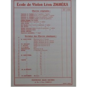 ZIGHÉRA Léon Petites Études Violon 1934