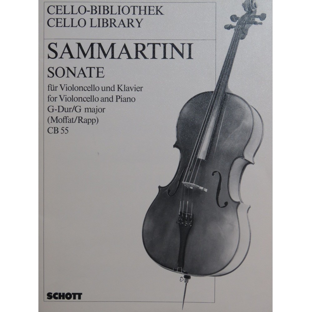 SAMMARTINI Giovanni Battista Sonate G dur Violoncelle Piano