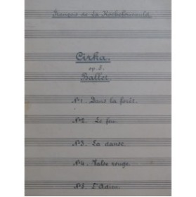 DE LA ROCHEFOUCAULD François Cirka op 5 Ballet Piano ca1950