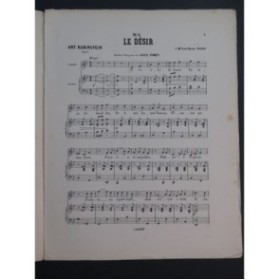 POURNY Charles Un Bal d'Oiseaux Chant Piano XIXe siècle