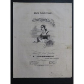 RONDONNEAU Élise Brune Fleur d'Italie Chant Piano ca1840
