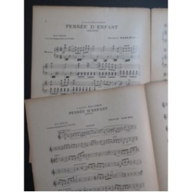 MARCHAL Francis Pensée d'Enfant Piano Violon