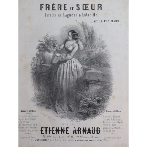 ARNAUD Étienne Frère et Soeur Chant Piano ca1850