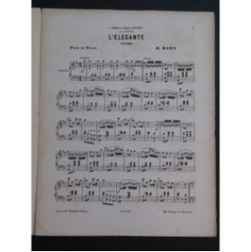 MARX Henri L'Elégante Piano ca1880