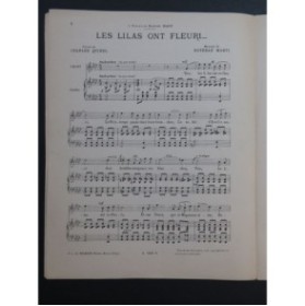 MARTI Estéban Les Lilas ont Fleuri Chant Piano ca1900