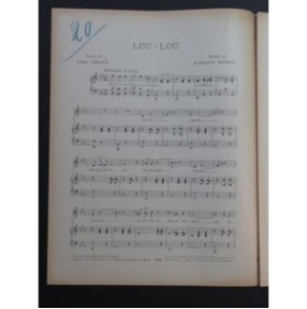 NILSON-FYSHER A. Lou-Lou Chant Piano 1906