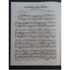 ROBILLARD Victor La Couleur de mes Guêtres Chant Piano ca1880
