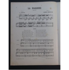 BERNICAT Firmin La Pigeonne Chant Piano ca1890