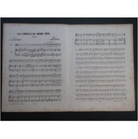 BERRÉ Ferd. Les Conseils du Grand Père Chant Piano ca1865